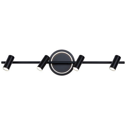 Canarm Denver 33in 4-Light LED Track Light | Matte Black Steel and Aluminum | Kitchen & Living Room | 33.25 x 7.5 x 7.5 in | Model LT314A04BK