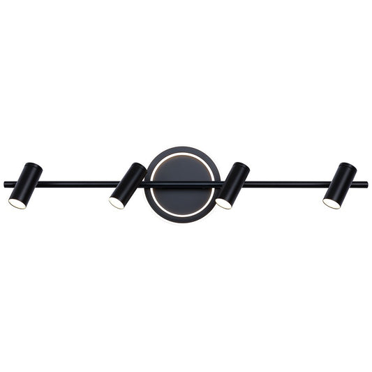 Canarm Denver 33in 4-Light LED Track Light | Matte Black Steel and Aluminum | Kitchen & Living Room | 33.25 x 7.5 x 7.5 in | Model LT314A04BK