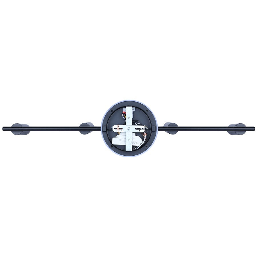 Canarm Denver 33in 4-Light LED Track Light | Matte Black Steel and Aluminum | Kitchen & Living Room | 33.25 x 7.5 x 7.5 in | Model LT314A04BK