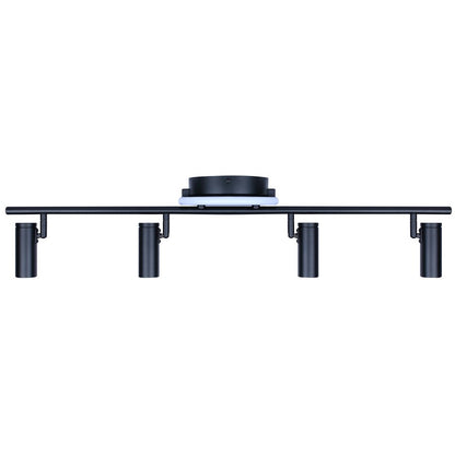 Canarm Denver 33in 4-Light LED Track Light | Matte Black Steel and Aluminum | Kitchen & Living Room | 33.25 x 7.5 x 7.5 in | Model LT314A04BK