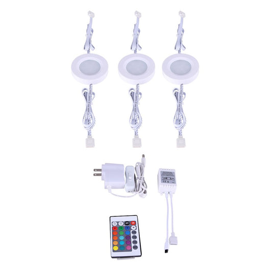 Canarm LUL-14-3-RGB-WH 3-Light RGB LED Undercabinet Light | White | Kitchen & Entertainment Accent Lighting | 10 x 4 x 4 in | Model LUL-14-3-RGB-WH