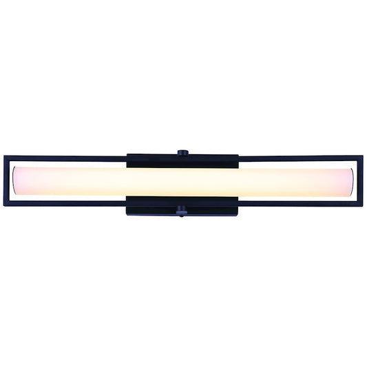 Canarm Jori 24.5in LED Vanity Light | Modern Black Finish | Bathroom & Powder Room | 24 x 3 x 4 in | Model LVL182A25BK