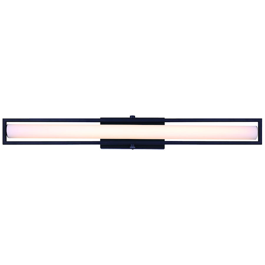 Canarm Jori 36.5in LED Vanity Light | Modern Black Finish | Bathroom & Powder Room | 36 x 3 x 4 in | Model LVL182A36BK