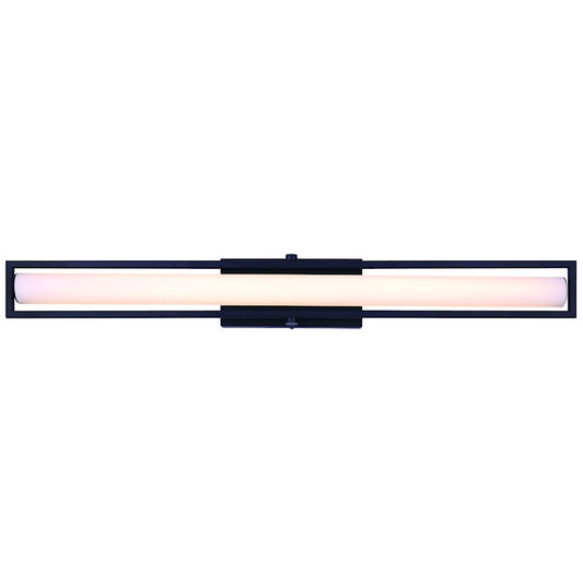 Canarm Jori 36.5in LED Vanity Light | Modern Black Finish | Bathroom & Powder Room | 36 x 3 x 4 in | Model LVL182A36BK