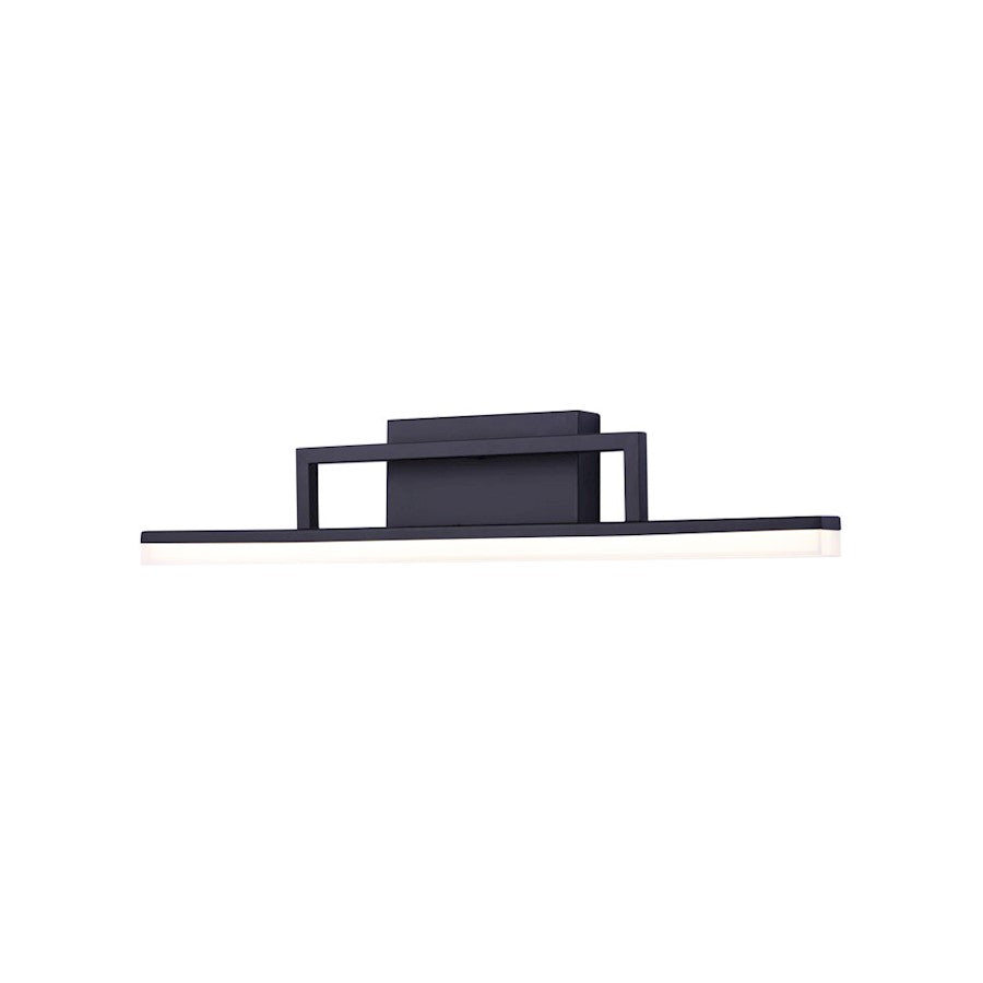 Canarm Caysen 24in LED Vanity Light | Matte Black Finish | Bathroom Vanity Lighting | 24 x 3.25 x 4.75 in | Model LVL208A24BK