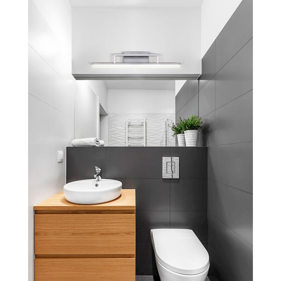 Canarm Caysen 24in LED Vanity Light | Brushed Nickel Finish | Bathroom Vanity Lighting | 24 x 3.25 x 4.75 in | Model LVL208A24BN