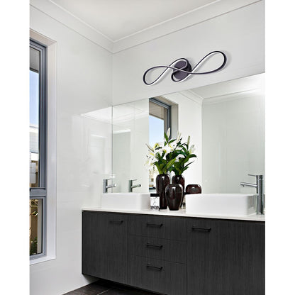 Canarm Ola 26in LED Vanity Light | Matte Black Minimalist Bath Bar | Bathroom & Powder Room | 26 x 3 x 6 in | Model LVL213A26BK