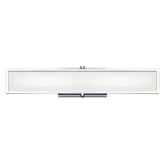 Canarm Pax 24in LED Vanity Light | Chrome and Flat Opal Glass | Bathroom & Powder Room | 24 x 3 x 5 in | Model LVL229A24CH