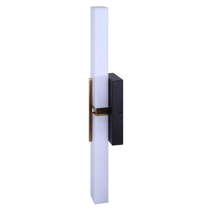 Canarm Hazel 24in 2-Light LED Vanity Light | Modern Matte Black and Gold Metal | Bathroom Vanity | 24 x 3.5 x 4.38 in | Model LVL289A24BKG
