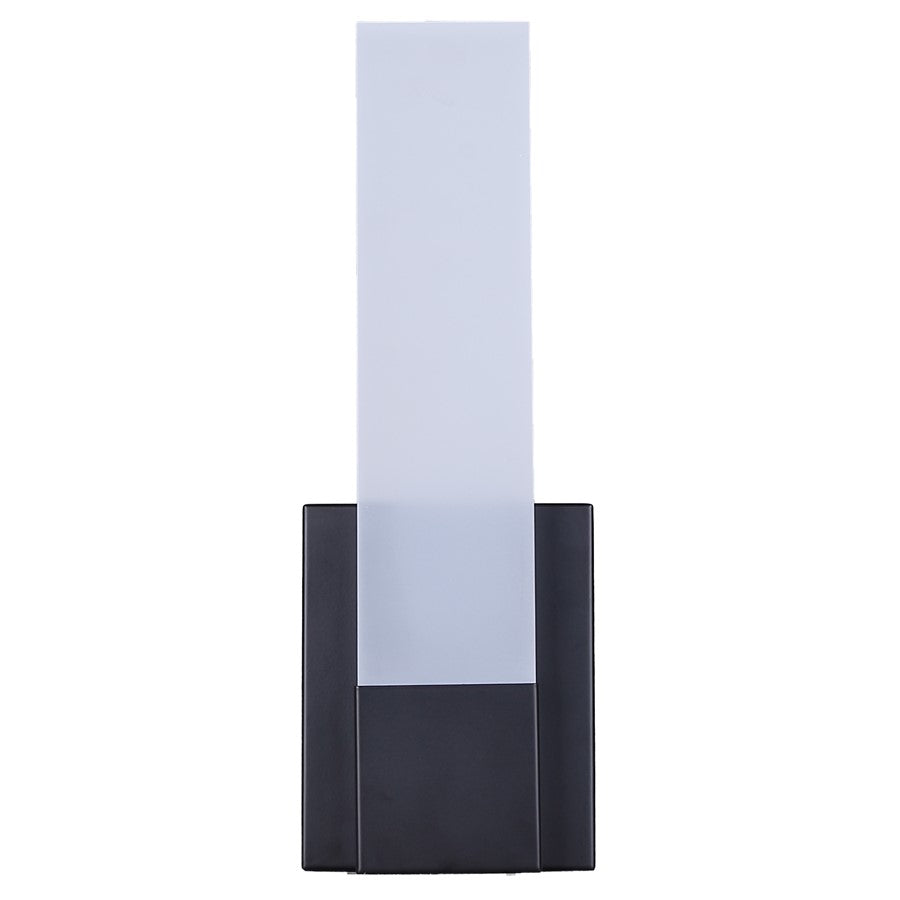Canarm Farrow 4.75in 1-Light LED Wall Sconce | Modern Matte Black Metal | Bathroom & Hallway Accent | 4.75 x 2.75 x 13.63 in | Model LVL291A01BK