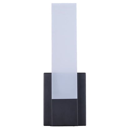 Canarm Farrow 4.75in 1-Light LED Wall Sconce | Modern Matte Black Metal | Bathroom & Hallway Accent | 4.75 x 2.75 x 13.63 in | Model LVL291A01BK