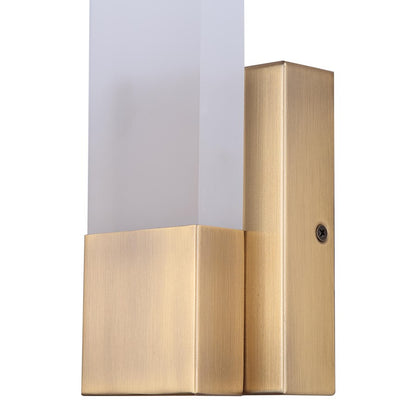 Canarm Farrow 4.75in 1-Light LED Wall Sconce | Modern Gold Metal | Bathroom & Hallway Accent | 4.75 x 2.75 x 13.63 in | Model LVL291A01GD