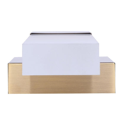 Canarm Farrow 4.75in 1-Light LED Wall Sconce | Modern Gold Metal | Bathroom & Hallway Accent | 4.75 x 2.75 x 13.63 in | Model LVL291A01GD