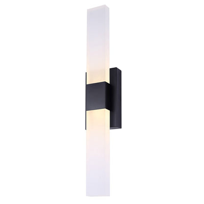 Canarm Farrow 25.25in 2-Light LED Vanity Light | Modern Matte Black Metal | Bathroom & Powder Room | 4.75 x 2.38 x 25.25 in | Model LVL291A02BK