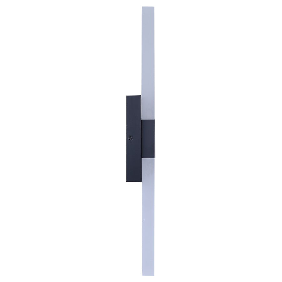 Canarm Farrow 25.25in 2-Light LED Vanity Light | Modern Matte Black Metal | Bathroom & Powder Room | 4.75 x 2.38 x 25.25 in | Model LVL291A02BK