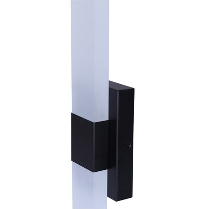 Canarm Farrow 25.25in 2-Light LED Vanity Light | Modern Matte Black Metal | Bathroom & Powder Room | 4.75 x 2.38 x 25.25 in | Model LVL291A02BK