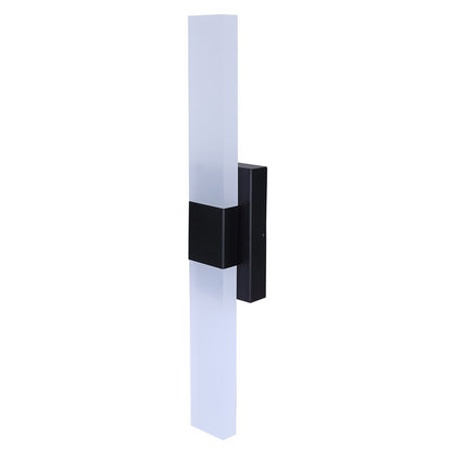 Canarm Farrow 25.25in 2-Light LED Vanity Light | Modern Matte Black Metal | Bathroom & Powder Room | 4.75 x 2.38 x 25.25 in | Model LVL291A02BK