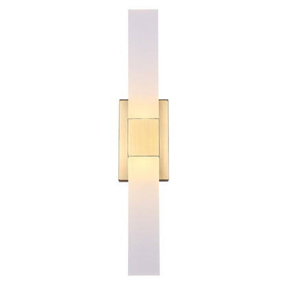 Canarm Farrow 24.88in 2-Light LED Vanity Light | Modern Gold Metal | Bathroom & Powder Room | 4.75 x 2.75 x 24.88 in | Model LVL291A02GD