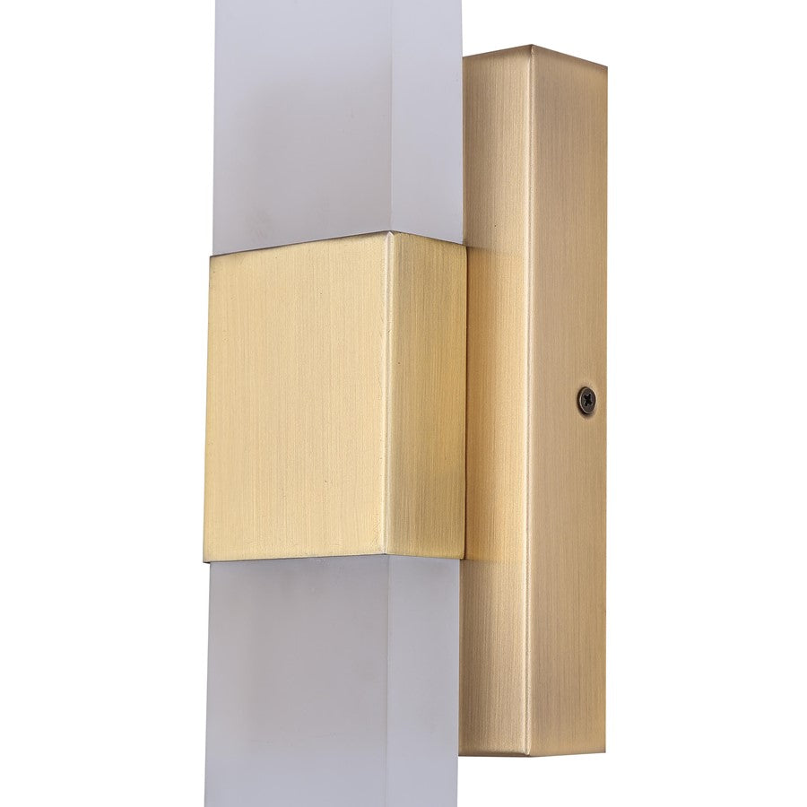 Canarm Farrow 24.88in 2-Light LED Vanity Light | Modern Gold Metal | Bathroom & Powder Room | 4.75 x 2.75 x 24.88 in | Model LVL291A02GD