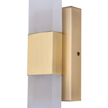 Canarm Farrow 24.88in 2-Light LED Vanity Light | Modern Gold Metal | Bathroom & Powder Room | 4.75 x 2.75 x 24.88 in | Model LVL291A02GD