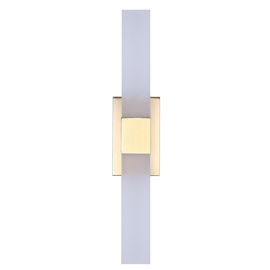 Canarm Farrow 24.88in 2-Light LED Vanity Light | Modern Gold Metal | Bathroom & Powder Room | 4.75 x 2.75 x 24.88 in | Model LVL291A02GD