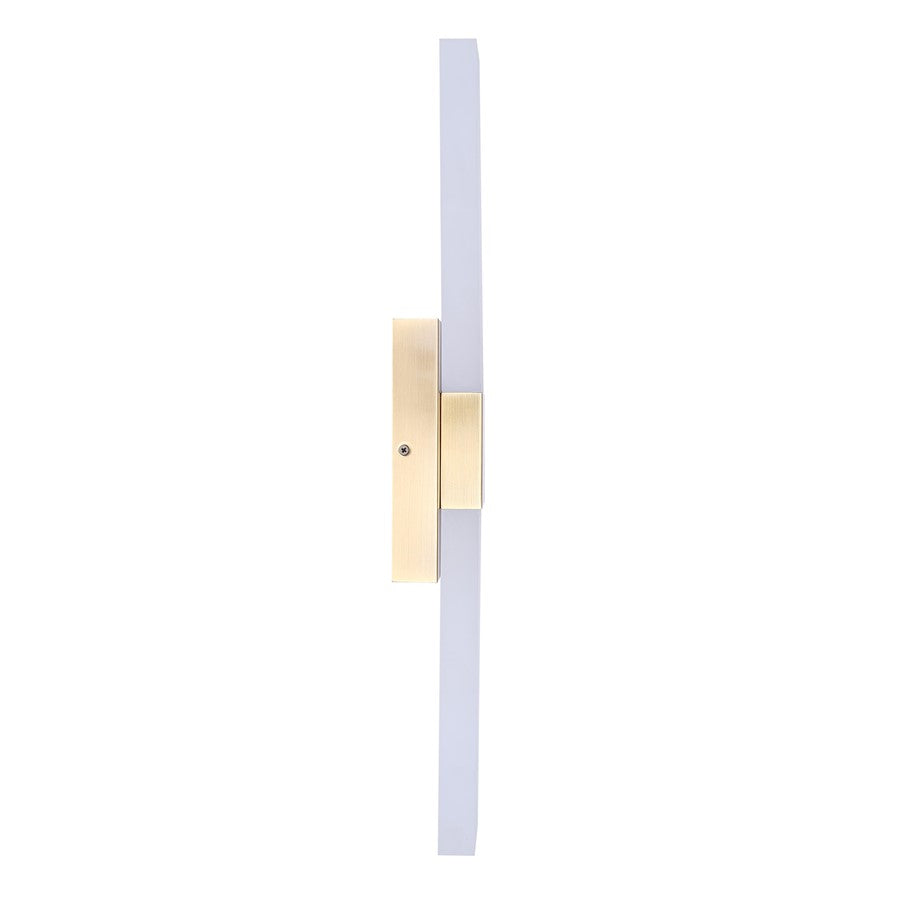 Canarm Farrow 24.88in 2-Light LED Vanity Light | Modern Gold Metal | Bathroom & Powder Room | 4.75 x 2.75 x 24.88 in | Model LVL291A02GD