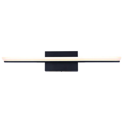 Canarm Madison 24.13in 1-Light LED Vanity Light | Modern Matte Black Steel | Bathroom & Dressing Area | 24.13 x 3.75 x 4.38 in | Model LVL327A24BK