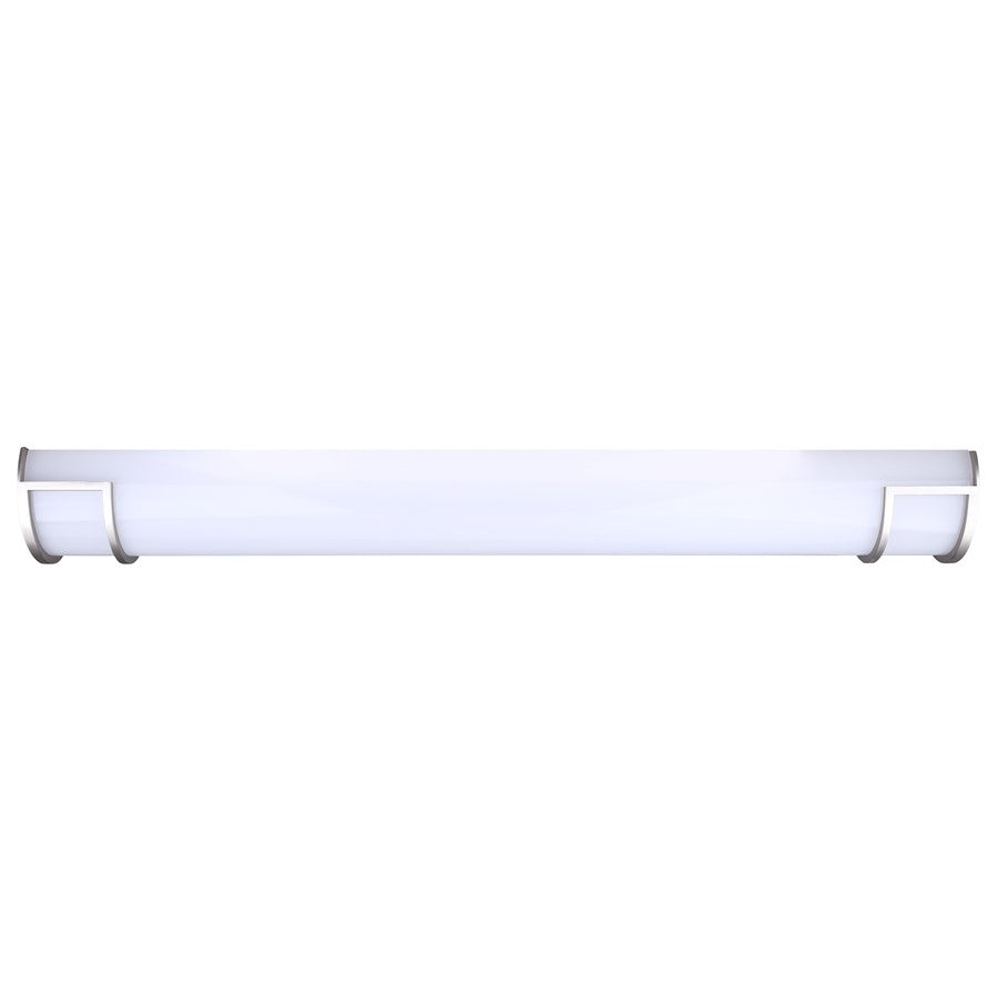 Canarm Madison 36.75in 1-Light LED Bathroom Vanity | Modern Brushed Nickel and Frosted Acrylic | Bathroom Grooming & Makeup | Model LVL328A36BN