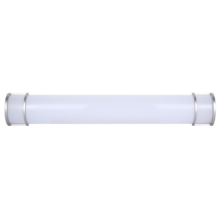 Canarm Madison 36.75in 1-Light LED Bathroom Vanity | Modern Brushed Nickel and Frosted Acrylic | Bathroom Grooming & Makeup | Model LVL328A36BN