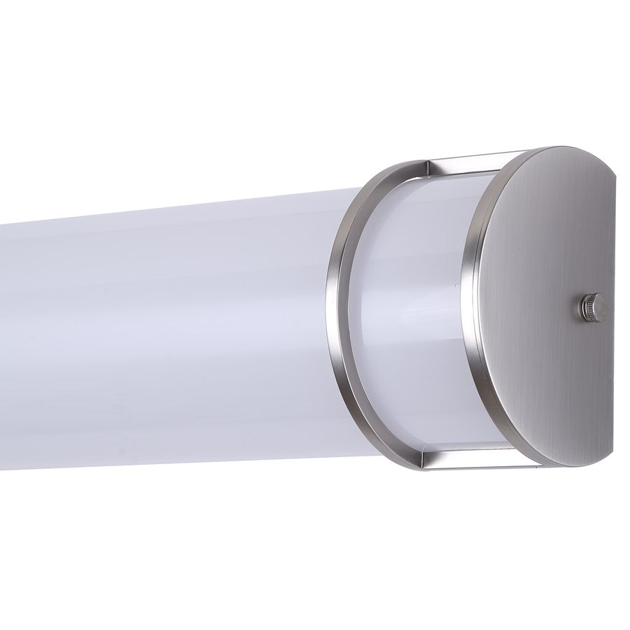 Canarm Madison 36.75in 1-Light LED Bathroom Vanity | Modern Brushed Nickel and Frosted Acrylic | Bathroom Grooming & Makeup | Model LVL328A36BN
