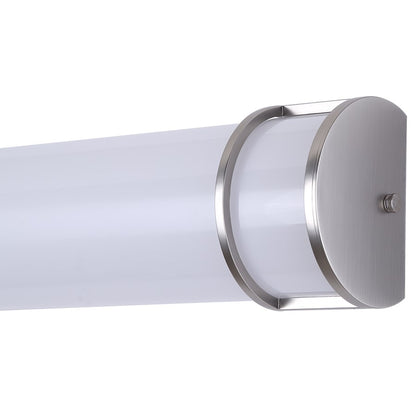 Canarm Madison 36.75in 1-Light LED Bathroom Vanity | Modern Brushed Nickel and Frosted Acrylic | Bathroom Grooming & Makeup | Model LVL328A36BN