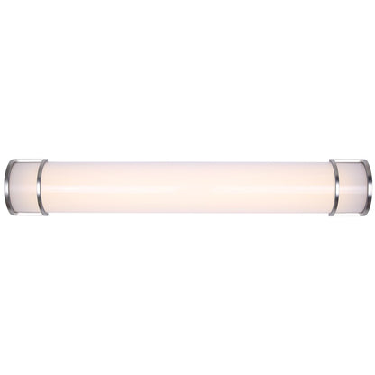 Canarm Madison 36.75in 1-Light LED Bathroom Vanity | Modern Brushed Nickel and Frosted Acrylic | Bathroom Grooming & Makeup | Model LVL328A36BN