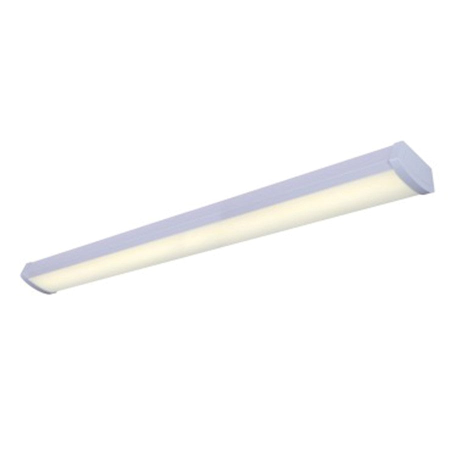 Canarm 46in LED Wrap Utility Light | White Acrylic Flush Mount | Garage, Laundry & Utility Rooms | 46.58 x 2.5 x 5.38 in | Model LW14A40