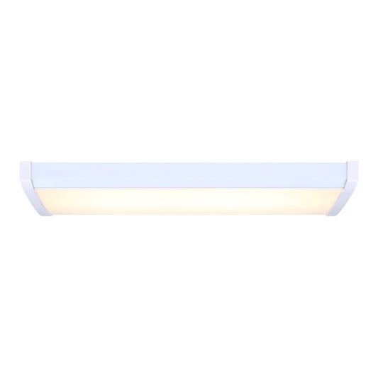 Canarm Madison 24in LED Utility Light | White Acrylic Flush Mount | Workshop & Garage | 1230 Lumens, 3CCT | Model LW24A20