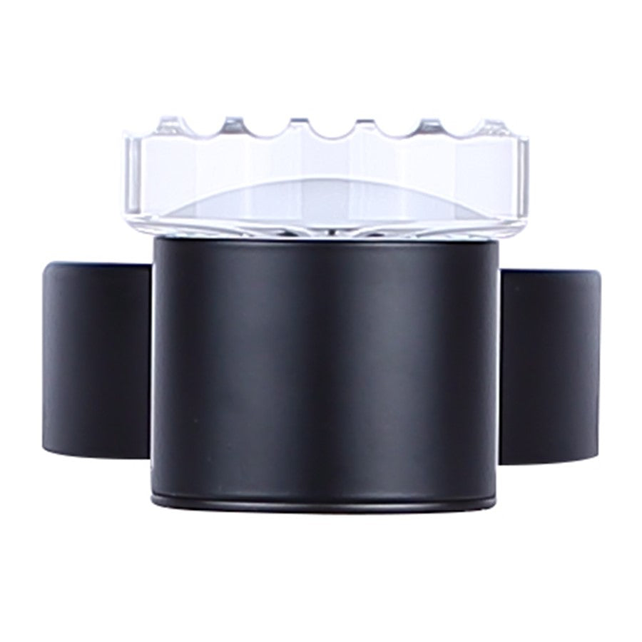 Canarm Vanya 5in 1-Light LED Wall Sconce | Modern Matte Black Steel & Textured Acrylic | Bedroom & Living Room Accent Light | Model LWF313A01BK