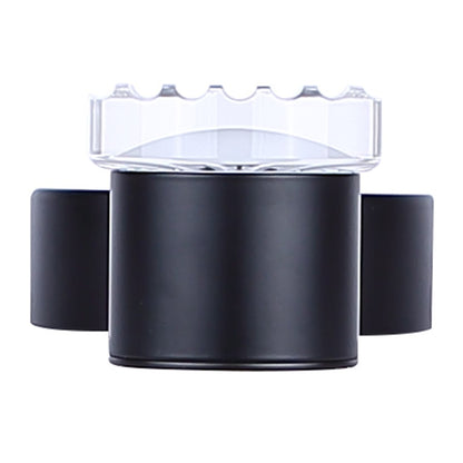 Canarm Vanya 5in 1-Light LED Wall Sconce | Modern Matte Black Steel & Textured Acrylic | Bedroom & Living Room Accent Light | Model LWF313A01BK