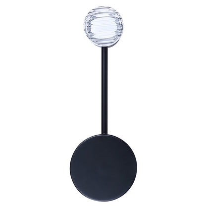 Canarm Vanya 5in 1-Light LED Wall Sconce | Modern Matte Black Steel & Textured Acrylic | Bedroom & Living Room Accent Light | Model LWF313A01BK