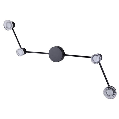 Canarm Vanya 38.75in 4-Light LED Sconce | Modern Matte Black and Textured Acrylic | Kitchen & Bathroom | 38.75 x 2.5 x 22 in | Model LWF313A04BK
