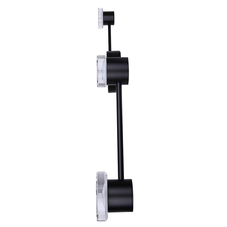 Canarm Vanya 38.75in 4-Light LED Sconce | Modern Matte Black and Textured Acrylic | Kitchen & Bathroom | 38.75 x 2.5 x 22 in | Model LWF313A04BK