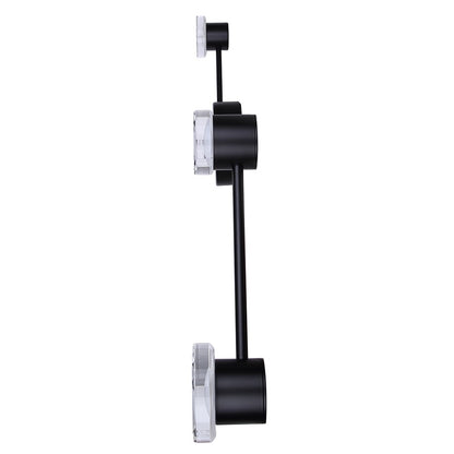 Canarm Vanya 38.75in 4-Light LED Sconce | Modern Matte Black and Textured Acrylic | Kitchen & Bathroom | 38.75 x 2.5 x 22 in | Model LWF313A04BK