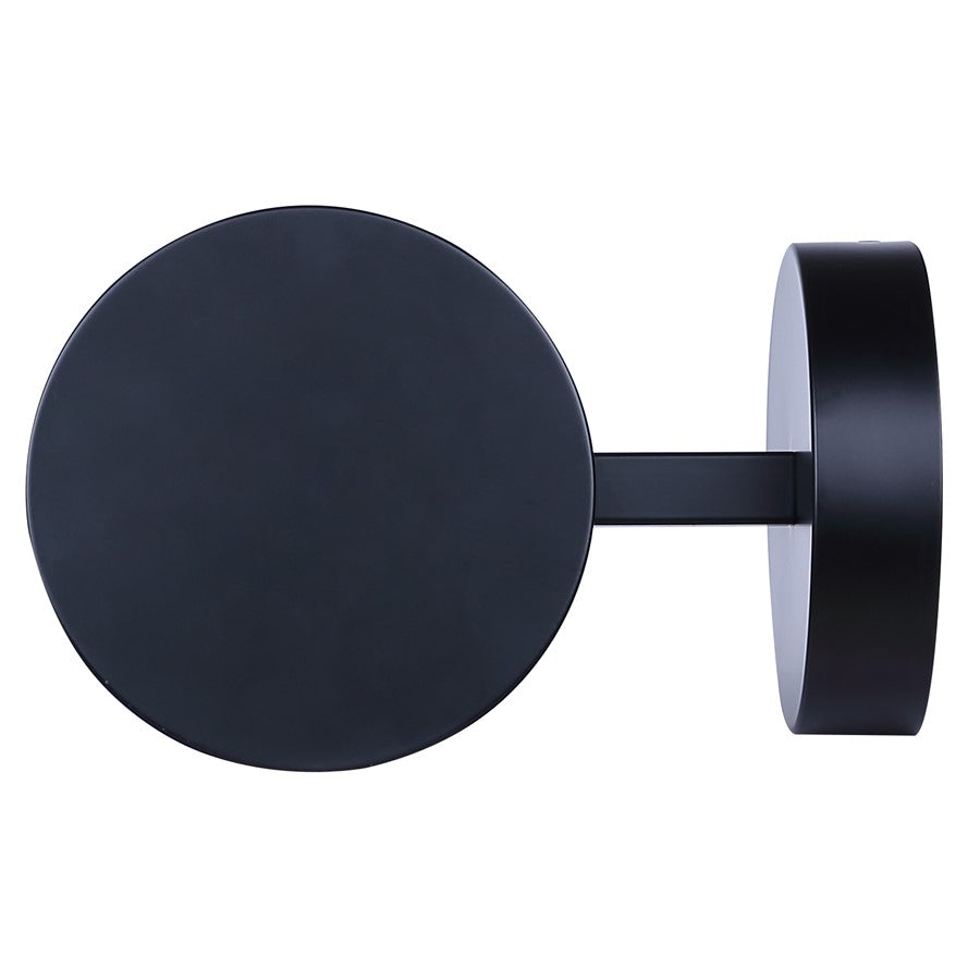 Canarm Montgomery 5.75in 1-Light LED Sconce | Minimalist Matte Black and Acrylic | Bedroom & Hallway | 5.75 x 9 x 5.12 in | Model LWF315A01BK