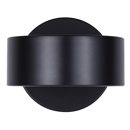 Canarm Montgomery 5.75in 1-Light LED Sconce | Minimalist Matte Black and Acrylic | Bedroom & Hallway | 5.75 x 9 x 5.12 in | Model LWF315A01BK
