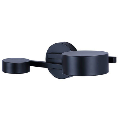 Canarm Montgomery 17.5in 2-Light LED Sconce | Modern Matte Black and Acrylic | Bathroom Vanity & Hallway | 17.5 x 8.12 x 5.12 in | Model LWF315A02BK