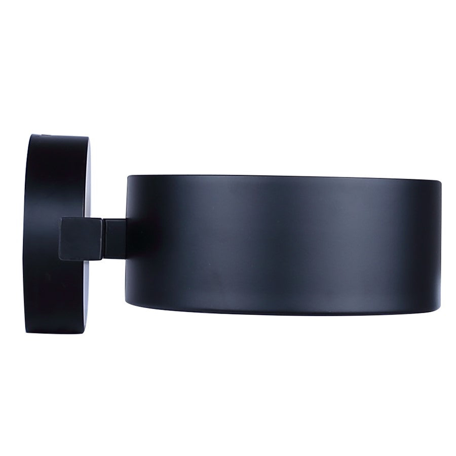 Canarm Montgomery 34in 4-Light LED Wall Sconce | Matte Black and Acrylic Shade | Bathroom & Hallway | 8.375 x 33.875 x 5.125 in | Model LWF315A04BK