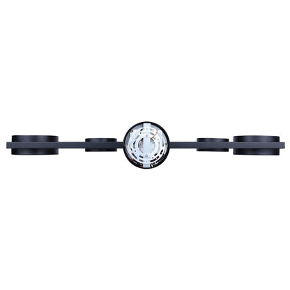 Canarm Montgomery 34in 4-Light LED Wall Sconce | Matte Black and Acrylic Shade | Bathroom & Hallway | 8.375 x 33.875 x 5.125 in | Model LWF315A04BK