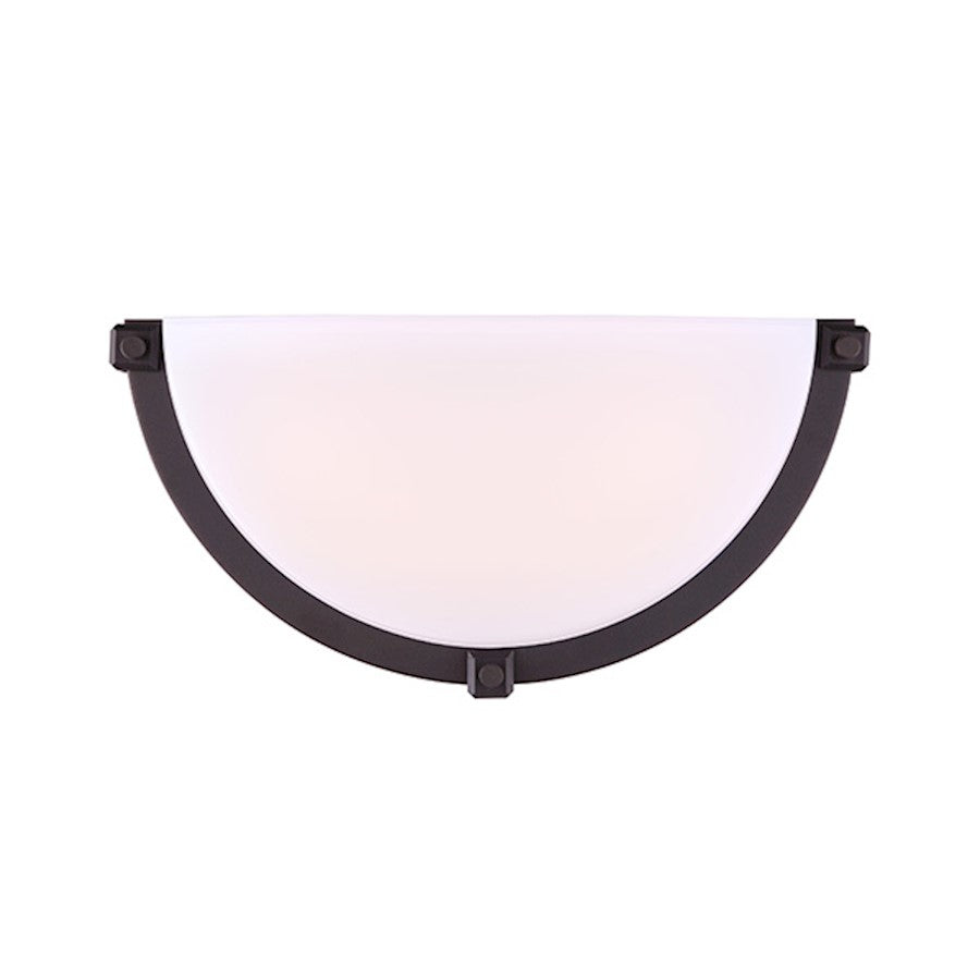 Canarm Cotter 13in 1-Light LED Wall Sconce | Oil Rubbed Bronze Metal | Hallway & Bedroom | 3.5 x 13 x 6.5 in | Model LWL147A13ORB