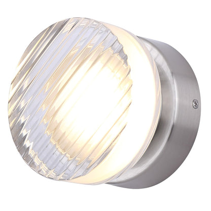 Canarm Benni 5in 1-Light Wall Sconce | Modern Brushed Nickel and Acrylic | Hallway & Bathroom | 5 x 5 x 3 in | Model LWL297A05BN