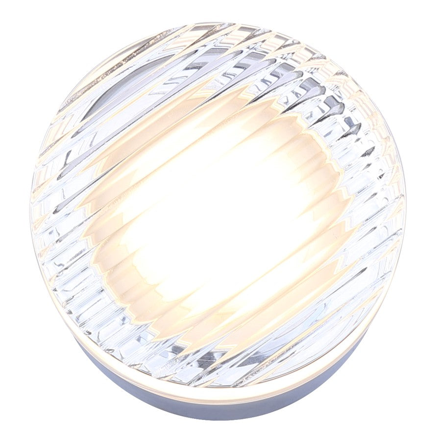 Canarm Benni 5in 1-Light Wall Sconce | Modern Chrome and Acrylic | Hallway & Bathroom | 5 x 5 x 3 in | Model LWL297A05CH