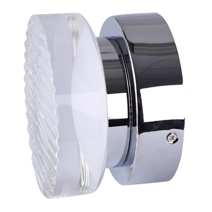 Canarm Benni 5in 1-Light Wall Sconce | Modern Chrome and Acrylic | Hallway & Bathroom | 5 x 5 x 3 in | Model LWL297A05CH