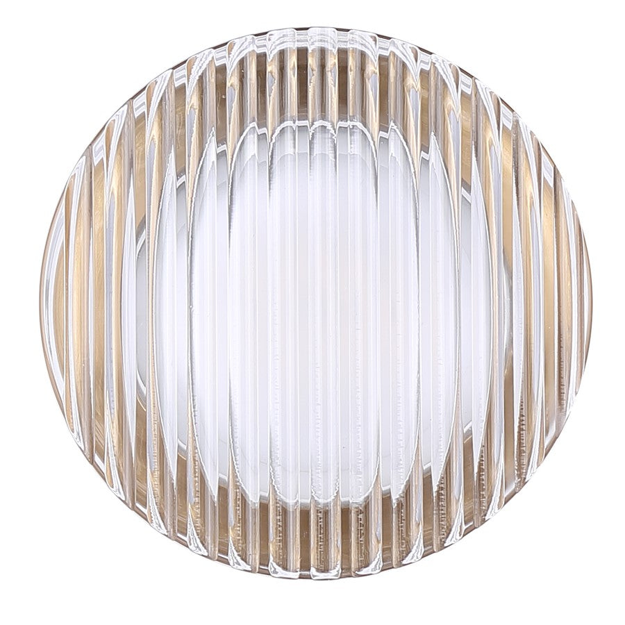 Canarm Benni 5in 1-Light Wall Sconce | Modern Gold and Acrylic | Hallway & Bathroom | 5 x 5 x 3 in | Model LWL297A05GD